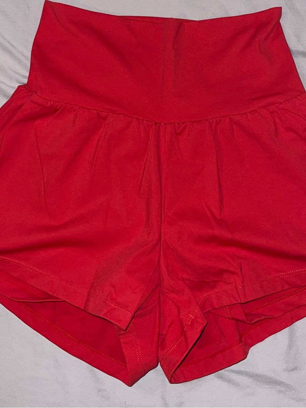HALARA High-Waist Red Athletic Shorts